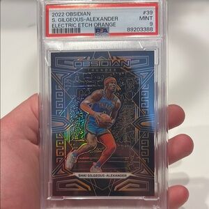 2022 Obsidian Electric Etch orange 1/50 Shai Gilgeous-Alexander psa 9
